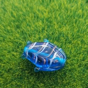 Artisan Blue Glass Fish Charm P317